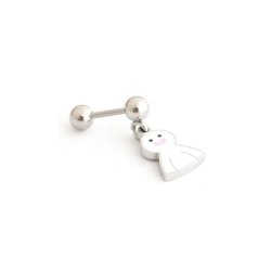 画像1: 軟骨てるてる坊主 ボディピアス 軟骨ピアス 耳ピアス 片耳ピアス 選べるゲージサイズ
