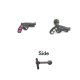 １４Ｇ軟骨ブラック ストーン付GUN ボディピアス 軟骨ピアス 耳ピアス 片耳ピアス