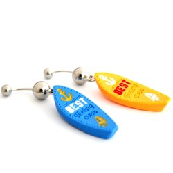 画像1: １８Ｇサーフボードバナナ 耳兼用ボディピアス ヘソピアス 耳ピアス 