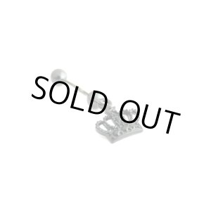 画像: １８Ｇ黒のクラウンバナナ 耳兼用ボディピアス ヘソピアス 耳ピアス 