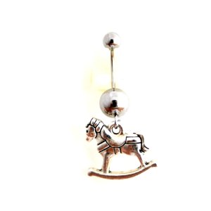 画像: １８Ｇ回転木馬バナナ 耳兼用ボディピアス ヘソピアス 耳ピアス 