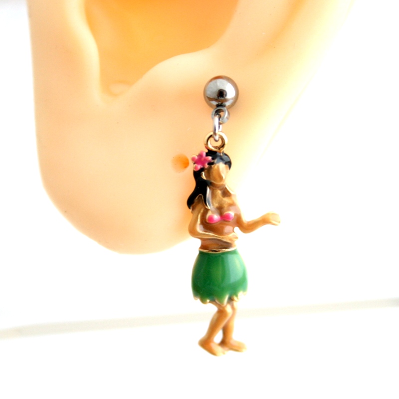 画像: １８Ｇフラダンス ボディピアス 軟骨ピアス 耳ピアス 片耳ピアス